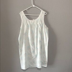 Vintage Blue and White Chemise with Relaxed Fit cotton
